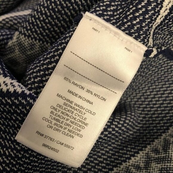 Laundry by Shelli Segal Geometric Stripe Sleeveless Side Slit Midi Dress Blue XS - Picture 3 of 3